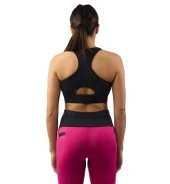 SPARTAN By CRAFT Hypervent Cropped Top - Women's -Sports Fashion CRAFT Womens Trail Hypervent Cropped Top Black Roxo 2