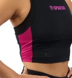 SPARTAN By CRAFT Hypervent Cropped Top - Women's -Sports Fashion CRAFT Womens Trail Hypervent Cropped Top Black Roxo 5