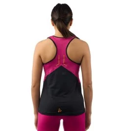 SPARTAN By CRAFT Hypervent Singlet - Women's -Sports Fashion CRAFT Womens Trail Hypervent Singlet Black Roxo 3