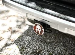 SPARTAN Helmet Trailer Hitch Cover- Weathered Red -Sports Fashion Red Hitch 2 7d6650f5 447f 4092 953d e652de5f267a