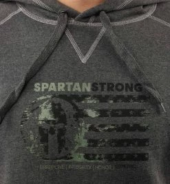 SPARTAN By CRAFT Strong Flag Hoodie - Men's -Sports Fashion SPARTAN Craft Mens Strong Flag Hoodie Grey 4