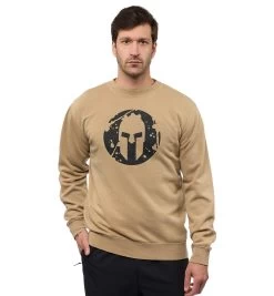 Sports Fashion -Sports Fashion SPARTAN Mens Pigment Dyed Crew Tan 1
