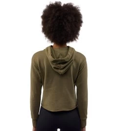 SPARTAN Beast Crop Hoodie - Women's -Sports Fashion SPARTAN Women Beast Hoodie Olive 3