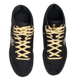 SPARTAN Combat Yianni Wrestling Shoe - Men's -Sports Fashion Spartan Mens Combat Yianni Wrestling Shoe Badger Black Gold 5