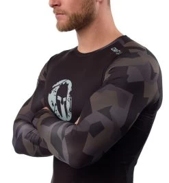 SPARTAN By CRAFT Delta 2.0 Compression LS Top - Men's -Sports Fashion Spartan Mens Craft Delta 2.0 Compression LS Top Black Woods 7