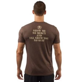 SPARTAN Show No Mercy Tee - Men's -Sports Fashion Spartan Mens Show No Mercy Tee Brown 3