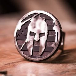 SPARTAN Flag Trailer Hitch Cover - Black -Sports Fashion Spartan Flag Hitch 3