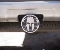 SPARTAN Flag Trailer Hitch Cover - Black -Sports Fashion Spartan Flag Hitch 9